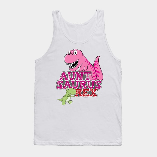 'Auntsaurus Rex' Cool Dinosaurs T Rex Tank Top by ourwackyhome